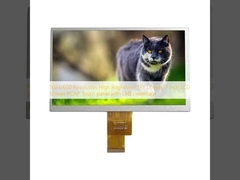 1024x600 Resolution High Brightness TFT Display 7 inch LCD Screen PCAP Touch panel with LVDS interface